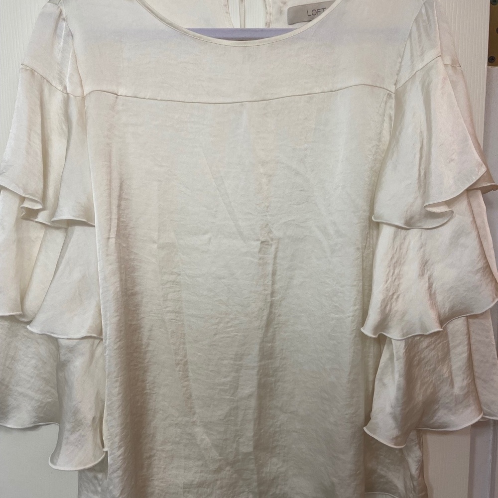 Loft White Blouse - Medium
